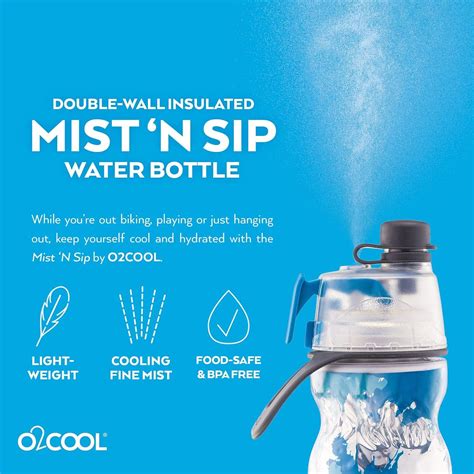 Buy O2COOL Mist 'N Sip Misting Water Bottle 2-in-1 Mist And Sip ...