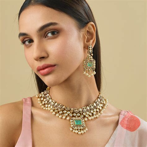 Royal Kundan Necklace | Traditional Long Kundan Necklace Set