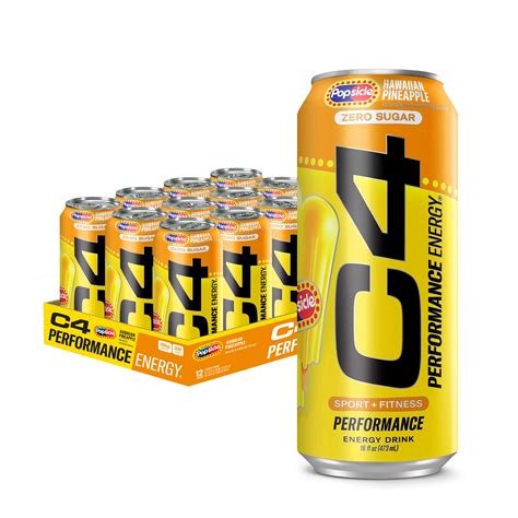 GNC Cellucor C4 Performance Energy Drink - Hawaiian Pineapple - 16Oz ...