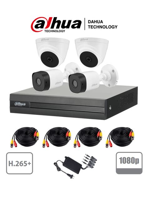 COMBO DE CAMARAS CCTV DE 4 CANALES 2 CAMARAS INTERIORES 2 CAMARAS EXTERIORES + CABLE UTP +VIDEO BALUM Y ACCESORIOS