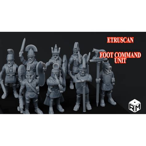 Buy Rise Miniatures – Rise of Ancient Wars: Etruscan Foot Command Unit ...