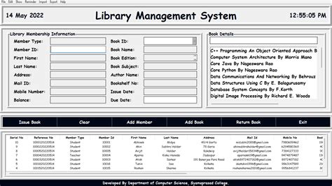 Library Management System Project in Python Code 的图像结果