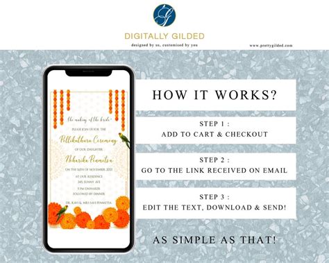 Buy Marigold Magic Editable Indian Digital Pellikuthuru Mehendi Wedding ...