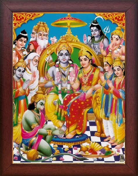 Buy Garuda Photos - Sri Rama Pattabhishekam Photo Frame; Ram; Rama ...