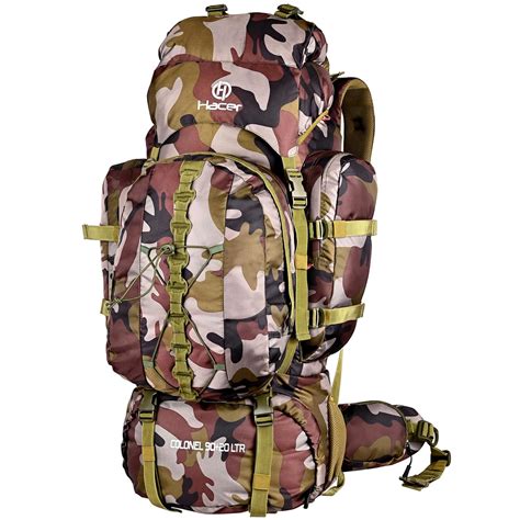 Camping Rucksack Bag - Water-Resistant (Camouflage)