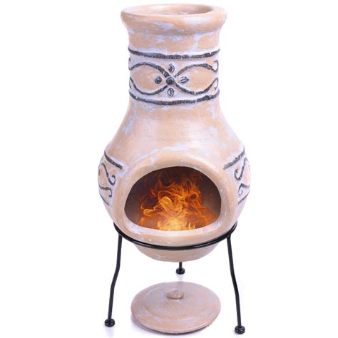 Clay Chiminea Fire Pit