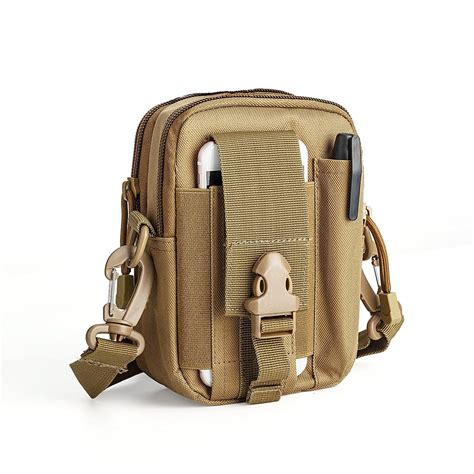 Nixby Tactical MOLLE Pouch with Adjustable Shoulder Strap,Hiking Waist ...