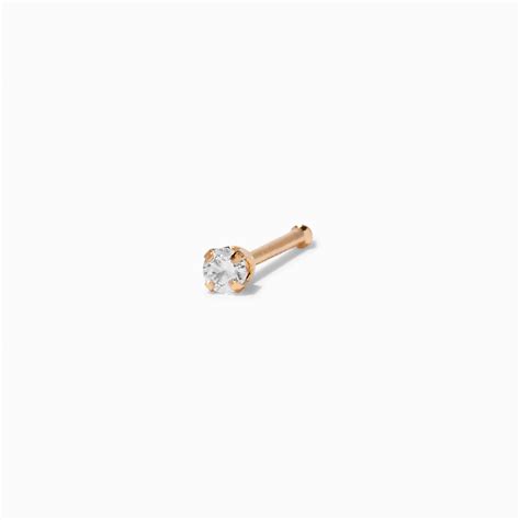 9ct Yellow Gold Stud with Crystal Nose Piercing Kit | Claire's