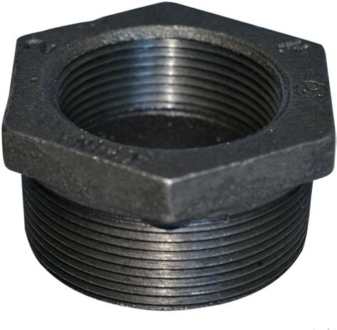 Amazon.com: PlumberStop - 3/4 X 1/2 BLACK HEX BUSHING, Black Iron ...