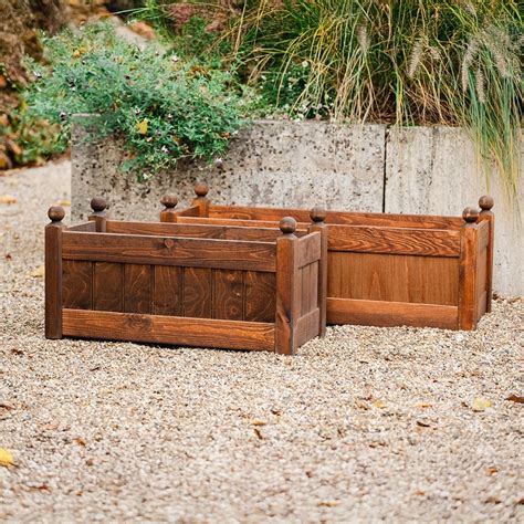 Buy Classic wooden trough - chestnut: Delivery by Waitrose Garden