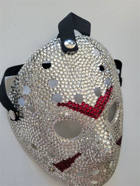 Jason Voorhees Mask Hand Jeweled Original Art Friday the 13th - Etsy