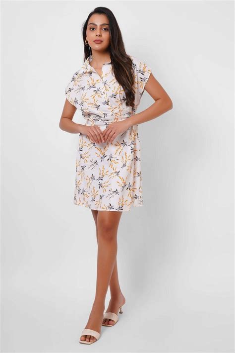 Floral Print Wrap Around Cotton Dress| Western Era