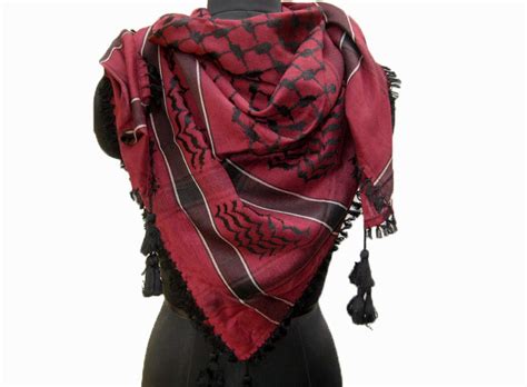Men Scarf/ Check Scarf/ Maroon and Black Scarf / Cotton Scarf/ - Etsy India
