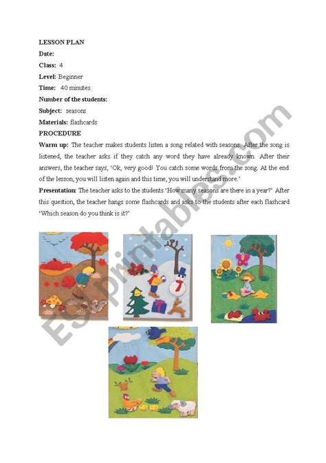 Image result for Seasons Lesson