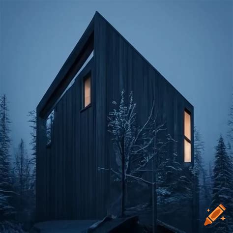 Minimalistic cabin architecture in sweden on Craiyon