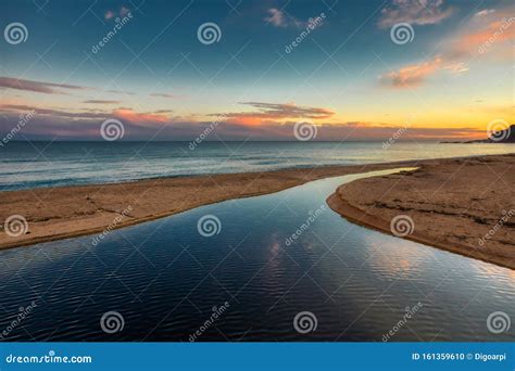 Nice Sunset Picture from Spanish Beach in Costa Brava Stock Photo - Image of bright, lake: 161359610