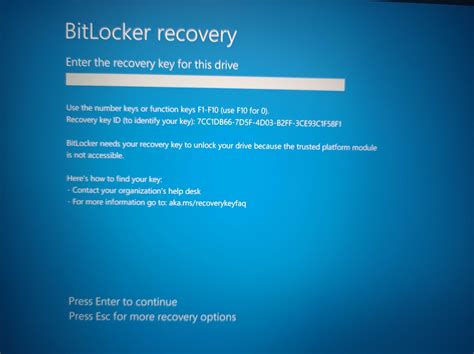 Image result for BitLocker Recovery Window