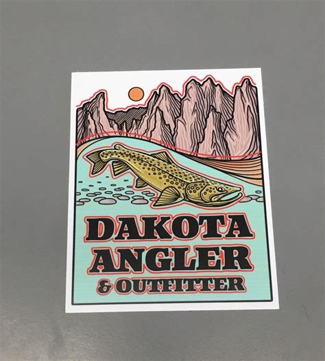 Dakota Angler Logo Sticker 4"x 5" - Dakota Angler & Outfitter