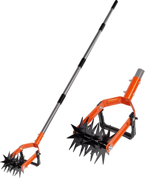Walensee Rotary Cultivator Tool, Adjustable Garden Hand Tiller with ...