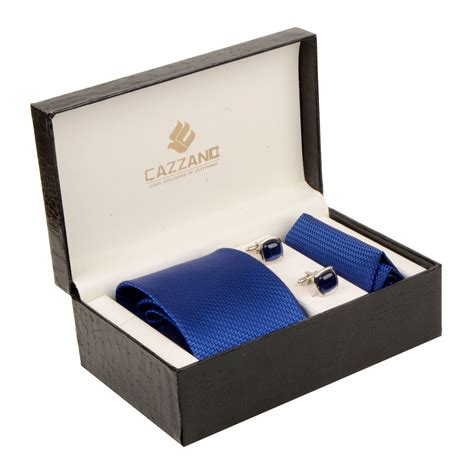 Neck Tie & Pocket Square with Cufflink Combo Set – Cazzano