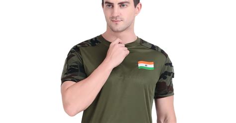 Indian Flag Army Green T-Shirt | RedMax Solutions