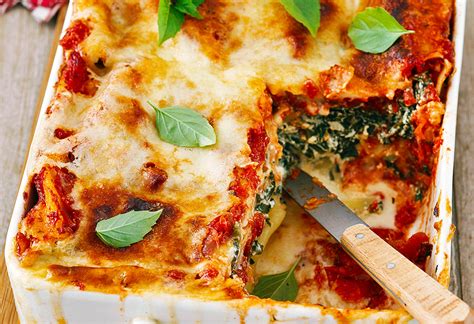 Lasagne with spinach and ricotta Recipe   New Idea Food