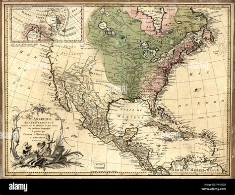 Map north america 1700s hi-res stock photography and images - Alamy