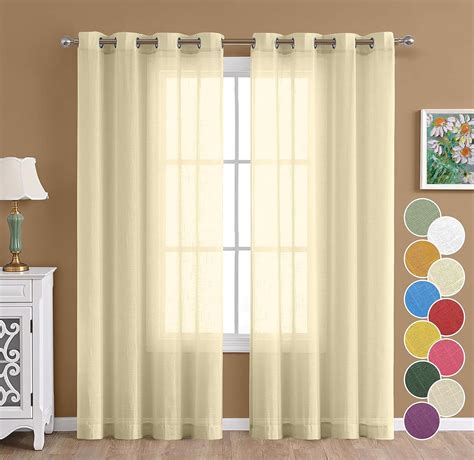 Buy THE LINEN COMPANY Cotton Linen Solid Long Door Curtain Set with ...