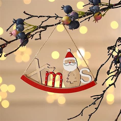 Buy Ascension 1 Pcs Santa Claus Snowman Elk Christmas Tree Pendant ...