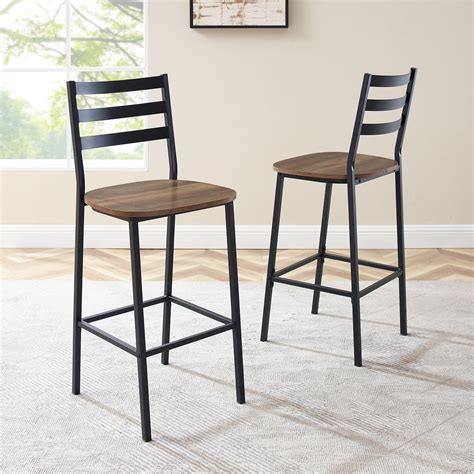Buy Logan Reclaimed Barnwood 2-Pack Slat Back Counter Stools by River ...