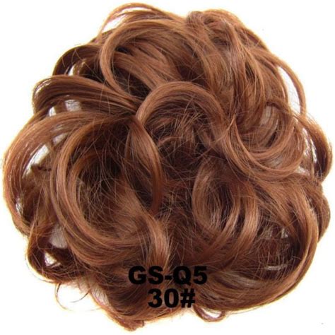 Buy Woman Donut Ponytail Synthetic Hair Pieces and Buns Big Hair Messy ...