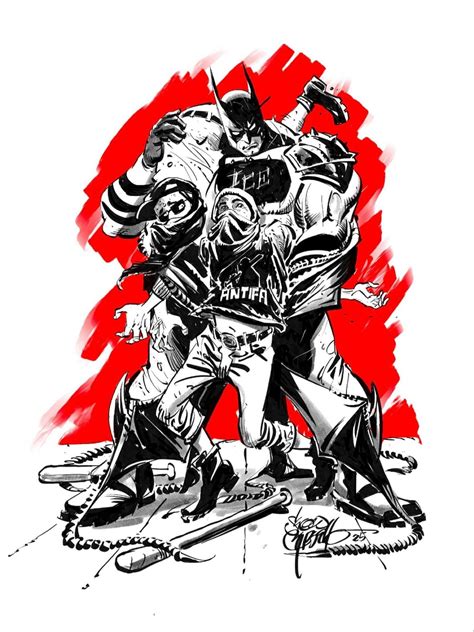 Chuck Dixon Posts Absolute Batman As An Agent Of ICE Fighting Antifa