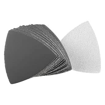 uxcell Triangular Sandpaper Hook and Loop Triangle Sanding Pad Fit 3-1/ ...