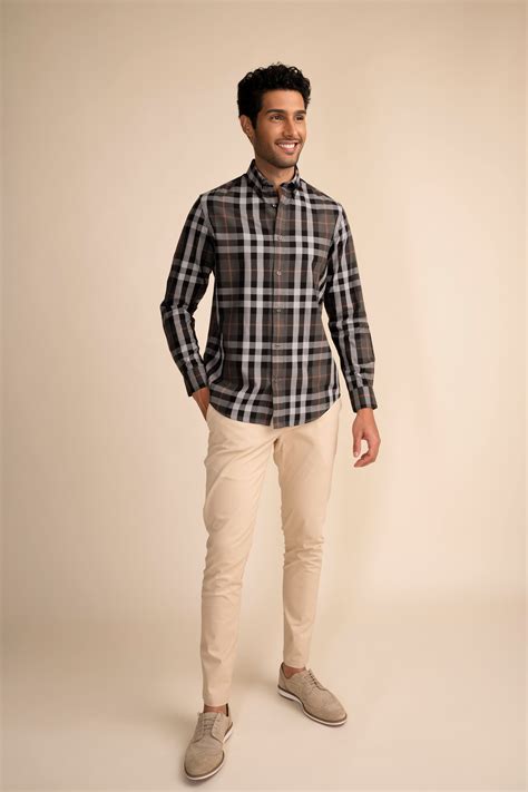 Soho Grey Peach Button-Down Shirt EOSS – Kaapus