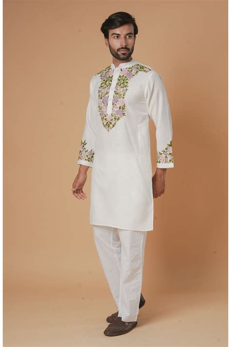 House Of Kari(Chikankari Clothing) - Cotton Aari Work Kurta for Men ...