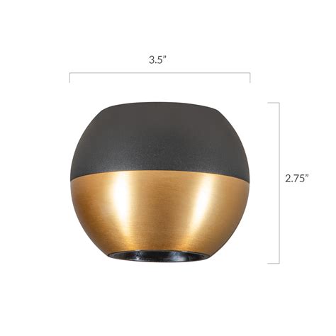 NXT Black Gold LED Ceiling Light for Flushed Mounted | LightsAndLiving
