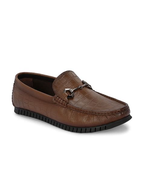 Hitz Men's Tan Leather Slip-On Comfort Loafer Shoes – Hitz Shoes Online