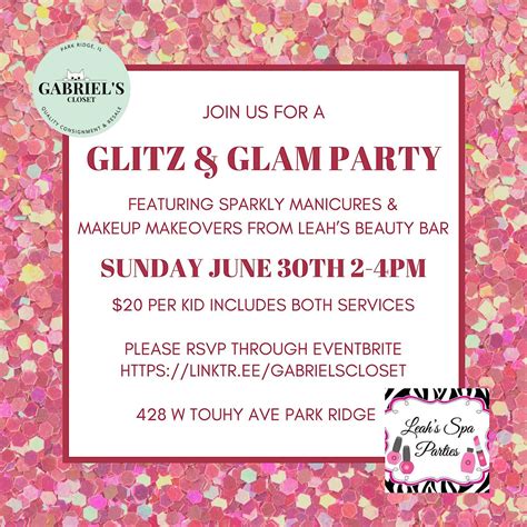 Glitz & Glam Party, Gabriel's Closet, Park Ridge, 30 June 2024 ...