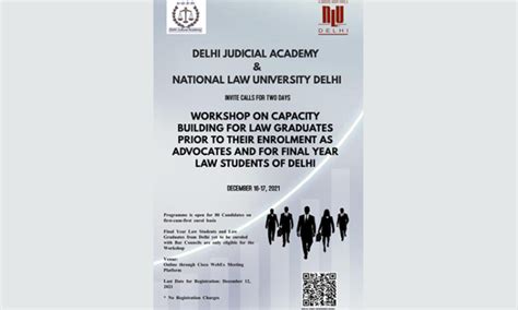 NLU Delhi, Online Workshop, Capacity Building For Law Graduates