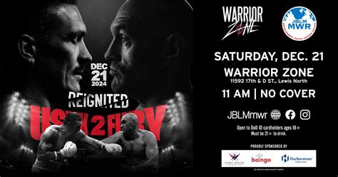 Usyk vs Fury, JBLM Warrior Zone, Paradise Inn, 21 December 2024 | AllEvents