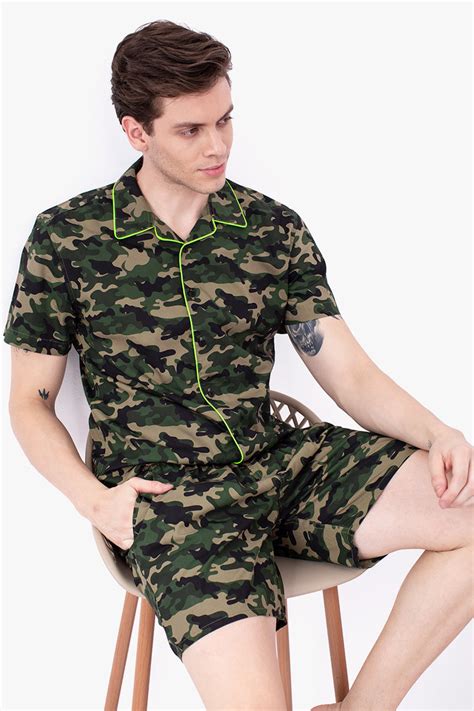 Dark Camo Printed Cotton Co-Ords - SNITCH