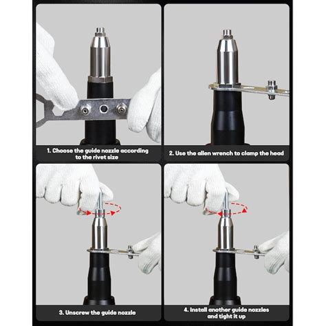 HARDELL 21V Cordless Electric Rivet Gun Kit with Brushless Motor ...