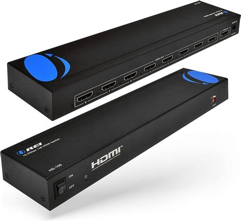 Microware Full HD 1x2 Port HDMI Splitter Amplifier Repeater 3D 1080p ...