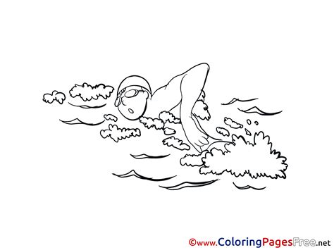 Free Printable Coloring Pages Swimming
