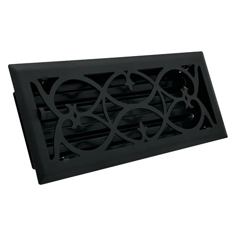 Decorative Floor Register | Flat Black Victorian Vent > Decorative Wall ...
