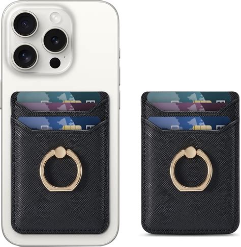 Amazon.com: TOPWOOZU Phone Card Holder with Ring Grip for Back of Phone ...