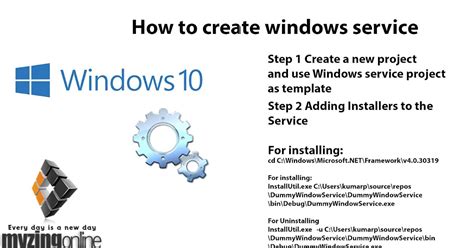 Windows service Lesson 1 - Creating windows service in visual studio ...