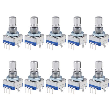 uxcell 360 Degree Rotary Encoder Code Switch Digital Potentiometer EC11 ...