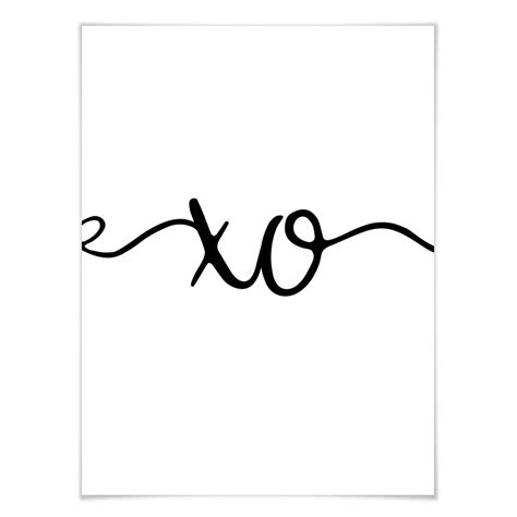 Poster XO (Hug and Kiss | wall-art.com