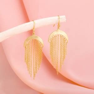 Flipkart.com - Buy GIVA Sterling SIlver Golden Fringe Finesse Earrings ...